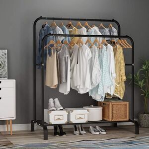 Brand New 56.5’ Steel Coat Rack Garment Hanger Wardrobe - Black